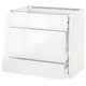 METOD Base cabinet w 3 fronts/4 drawers, white Maximera/Ringhult white, 90x60x80 cm