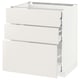 METOD Base cabinet w 3 fronts/4 drawers, white Maximera/Veddinge white, 75x60x80 cm