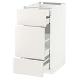 METOD Base cabinet w 3 fronts/4 drawers, white Maximera/Veddinge white, 40x60x80 cm