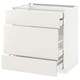 METOD Base cabinet w 3 fronts/4 drawers, white Maximera/Veddinge white, 80x60x80 cm