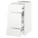 METOD Base cabinet w 3 fronts/4 drawers, white Maximera/Voxtorp matt white, 40x60x80 cm