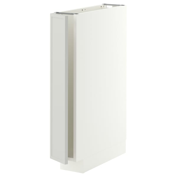 METOD Base cabinet, white/Aspudden light grey, 15x60x80 cm