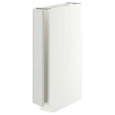 METOD Base cabinet, white/Aspudden light grey, 15x60x80 cm