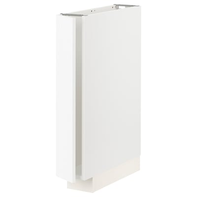 METOD Base cabinet, white Enköping/white wood effect, 15x60x80 cm