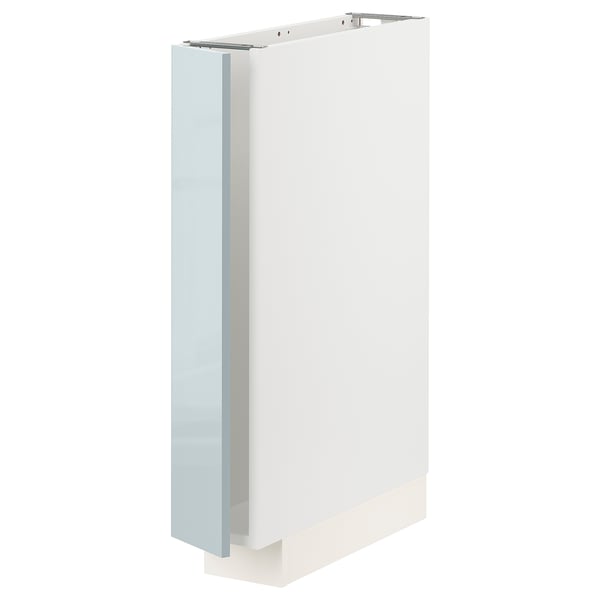 METOD Base cabinet, white/Kallarp light grey-blue, 15x60x80 cm