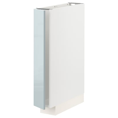 METOD Base cabinet, white/Kallarp light grey-blue, 15x60x80 cm