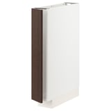 METOD Base cabinet, white/Sinarp brown, 15x60x80 cm