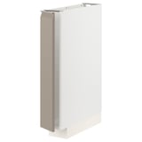 METOD Base cabinet, white/Upplöv matt dark beige, 15x60x80 cm