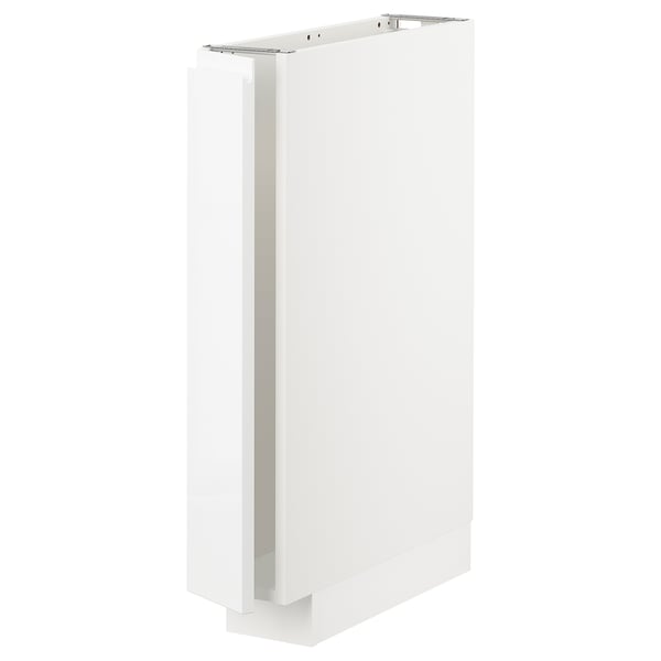 METOD Base cabinet, white/Voxtorp high-gloss/white, 15x60x80 cm