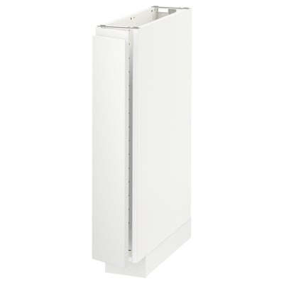 METOD Base cabinet, white/Voxtorp matt white, 15x60x80 cm