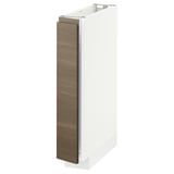 METOD Base cabinet, white/Voxtorp walnut effect, 15x60x80 cm