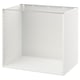 White ikea METOD kitchen base cabinet, square, metal frame, melamine finish.