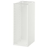 White METOD kitchen cabinet - rectangular, melamine, galvanised rails