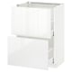 METOD Base cabinet with 2 drawers, white Maximera/Ringhult white, 60x41x80 cm