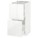 METOD Base cabinet with 2 drawers, white Maximera/Ringhult white, 40x41x80 cm