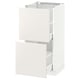 METOD Base cabinet with 2 drawers, white Maximera/Veddinge white, 40x41x80 cm