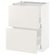 METOD Base cabinet with 2 drawers, white Maximera/Veddinge white, 60x41x80 cm