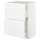 METOD Base cabinet with 2 drawers, white Maximera/Voxtorp high-gloss/white, 60x41x80 cm