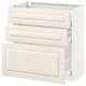 METOD Base cabinet with 3 drawers, white Maximera/Bodbyn off-white, 80x41x80 cm