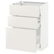 METOD Base cabinet with 3 drawers, white Maximera/Veddinge white, 60x41x80 cm