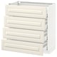 METOD Base cabinet with 4 drawers, white Maximera/Bodbyn off-white, 80x41x80 cm