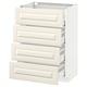 METOD Base cabinet with 4 drawers, white Maximera/Bodbyn off-white, 60x41x80 cm