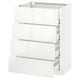 METOD Base cabinet with 4 drawers, white Maximera/Ringhult white, 60x41x80 cm