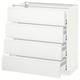 METOD Base cabinet with 4 drawers, white Maximera/Voxtorp matt white, 80x41x80 cm