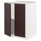 METOD Base cabinet with shelves/2 doors, white Askersund/dark brown ash effect, 60x60x80 cm