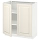 METOD Base cabinet with shelves/2 doors, white/Bodbyn off-white, 80x41x80 cm