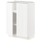 METOD Base cabinet with shelves/2 doors, white Enköping/white wood effect, 60x41x80 cm