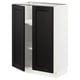 METOD Base cabinet with shelves/2 doors, white/Lerhyttan black stained, 60x41x80 cm