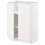 METOD Base cabinet with shelves/2 doors, white/Veddinge white, 60x41x80 cm