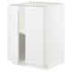 METOD Base cabinet with shelves/2 doors, white/Voxtorp high-gloss/white, 60x60x80 cm