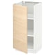 METOD Base cabinet with shelves, white/Askersund light ash effect, 40x41x80 cm