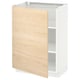 METOD Base cabinet with shelves, white/Askersund light ash effect, 60x41x80 cm