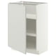 METOD Base cabinet with shelves, white/Aspudden light grey, 60x41x80 cm