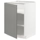 METOD Base cabinet with shelves, white/Bodbyn grey, 60x60x80 cm