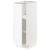 METOD Base cabinet with shelves, white Enköping/white wood effect, 30x41x80 cm