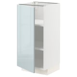 METOD Base cabinet with shelves, white/Kallarp light grey-blue, 40x41x80 cm