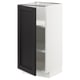 METOD Base cabinet with shelves, white/Lerhyttan black stained, 40x41x80 cm