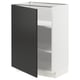 METOD Base cabinet with shelves, white/Nickebo matt anthracite, 60x41x80 cm