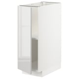 METOD Base cabinet with shelves, white/Ringhult light grey, 30x60x80 cm