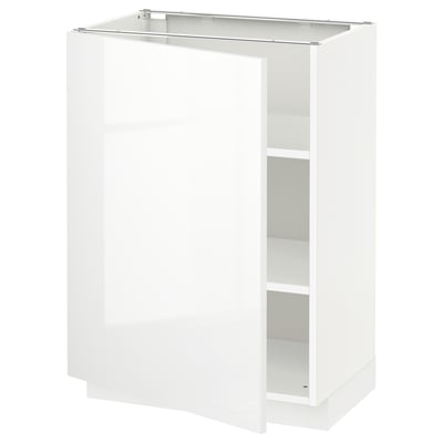 METOD Base cabinet with shelves, white/Ringhult white, 60x41x80 cm