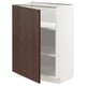 METOD Base cabinet with shelves, white/Sinarp brown, 60x41x80 cm