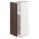 METOD Base cabinet with shelves, white/Sinarp brown, 30x41x80 cm