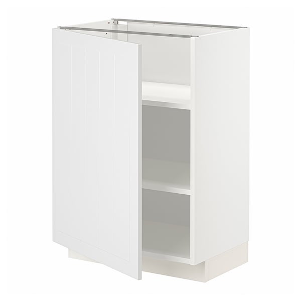 METOD Base cabinet with shelves, white/Stensund white, 60x41x80 cm