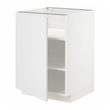 METOD Base cabinet with shelves, white/Stensund white, 60x60x80 cm