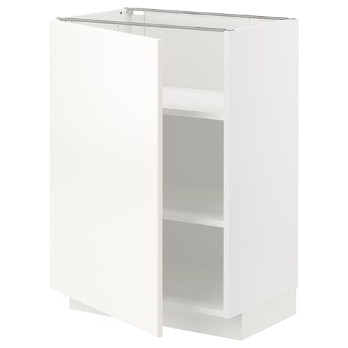 White METOD kitchen cabinet, single-door, rectangular, modern design.