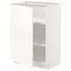 METOD Base cabinet with shelves, white/Vallstena white, 60x41x80 cm